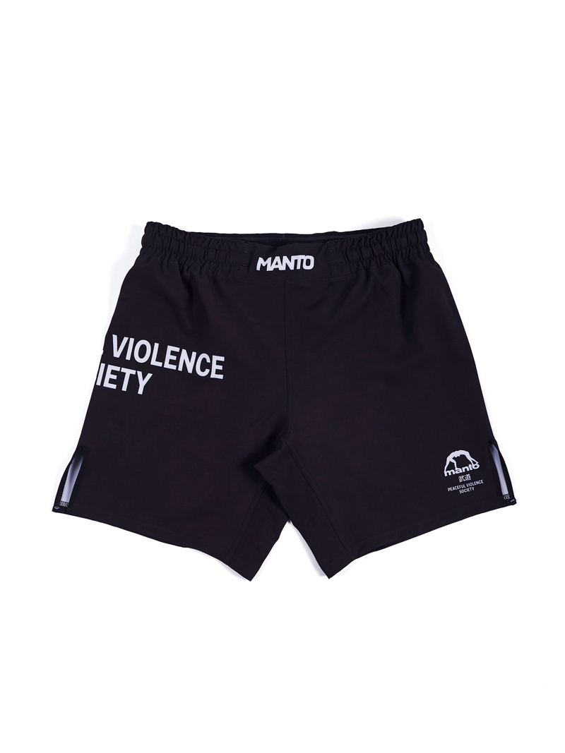 MANTO SOCIETY FIGHT SHORTS-black